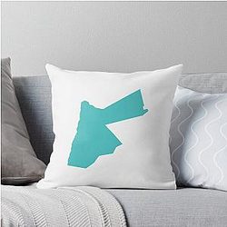 Jordan Love in Teal Throw Pillow
