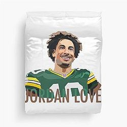 10 Jordan Love - Green Bay Duvet Cover