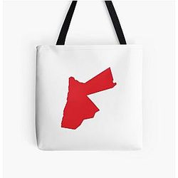 Jordan Love in Red Print Tote Bag