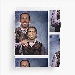 Jordan Love Matt LaFleur Football Duvet Cover