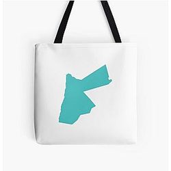 Jordan Teal Print Tote Bag