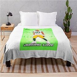 Jordan Love - Passion and Packer Pride Throw Blanket