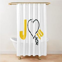 Jordan Love QB1 Green Bay Packers Shower Curtain