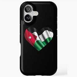 Jordanian Flag Heart Jordan iPhone Tough Case