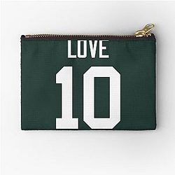 Jordan Love 10 Packers Zipper Pouch