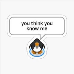 JPEGMAFIA you think you know me Club Penguin Sticker