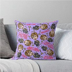 Purple Judge Judy Throw Pillow