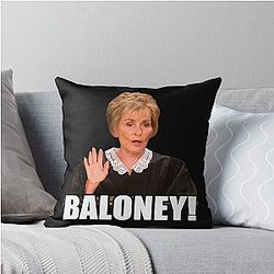 Judge Judy Baloney Throw Pillow