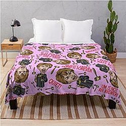 Pink Judge Judy Throw Blanket
