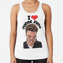 I Love Judge Judy Racerback Tank Top