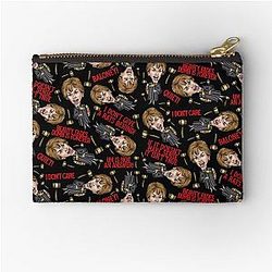 Black Judge Judy Print Zipper Pouch