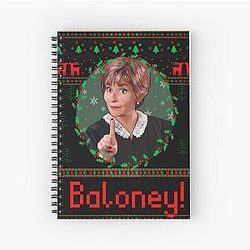 Judge Judy Ugly Christmas Sweater Baloney Notebook