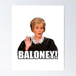 Judge Judy Baloney Poster