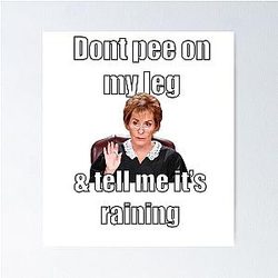 Judge Judy - Don't Pee on My Leg & Tell Me It's Raining Poster