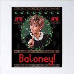 Judge Judy Christmas Sweater Baloney Poster