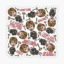 Pink Judge Judy Sticker