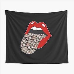 Judge Judy Red Lips Tapestry