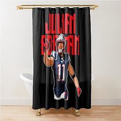 Julian Edelman Points to Crowds 11 Bold Shower Curtain