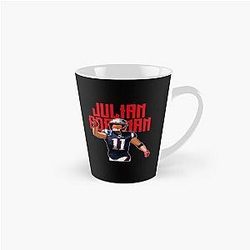 Julian Edelman Points to Crowds 11 Inch Tall Mug