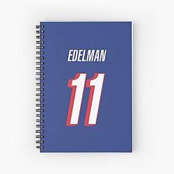 Julian Edelman New England Patriots Throwback Spiral Notebook