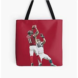 Julio Jones v. Panthers All Over Print Tote Bag