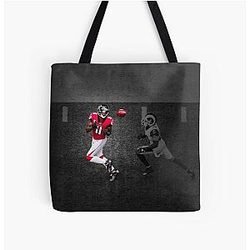 Julio Jones Caught All Over Print Tote Bag