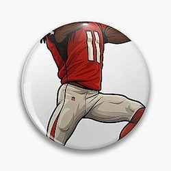 Julio Jones Catching Football Pin