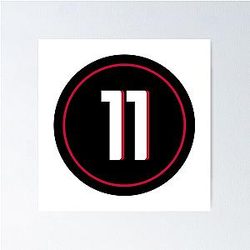 Julio Jones Number 11 Jersey Atlanta Falcons Poster