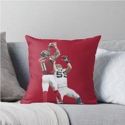 Julio Jones Catch vs Panthers Throw Pillow