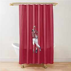 Julio Jones Catch vs Panthers Shower Curtain