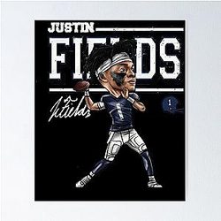 Justin Fields Carton Poster