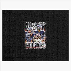 Justin Fields Retro Jigsaw Puzzle