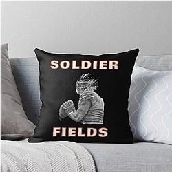 Justin Fields Bears Throw Pillow