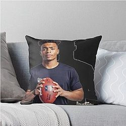 Justin Fields Throw Pillow