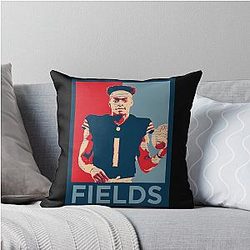 Justin Fields Throw Pillow