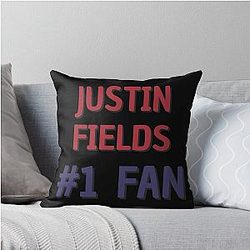 Justin Fields 1 Fan Throw Pillow