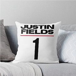 Justin Fields Bears Throw Pillow