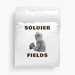 Justin Fields Bears Duvet Cover