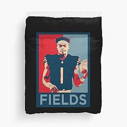 Justin Fields Bears Duvet Cover