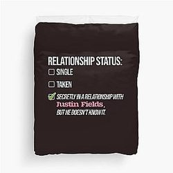 Relationship with Justin Fields Duvet Cover