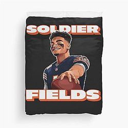 Justin Fields Chicago Bears Classic Duvet Cover