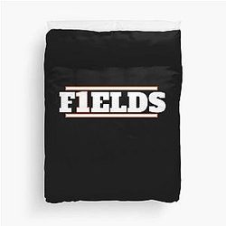 Justin Fields Chicago Bears Football Duvet Cover