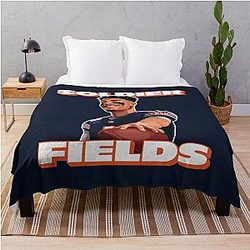 Justin Fields Chicago Bears Throw Blanket