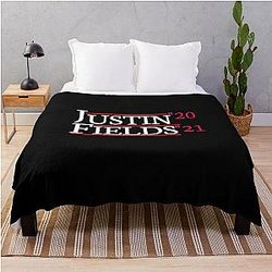 Justin Fields Bears 2021 Football Throw Blanket