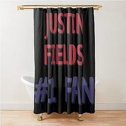 Justin fields fan shower curtain