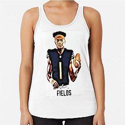 Justin Fields Bears Racerback Tank Top