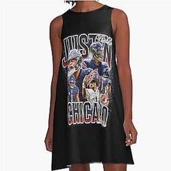 Justin Fields Retro A-Line Dress
