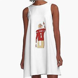 San Francisco 49ers Justin Fields A Line Dress