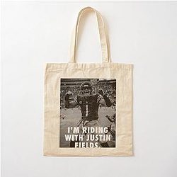 I'm Riding with Justin Fields Cotton Tote Bag