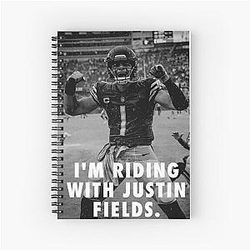 I'm Riding With Justin Fields Spiral Notebook